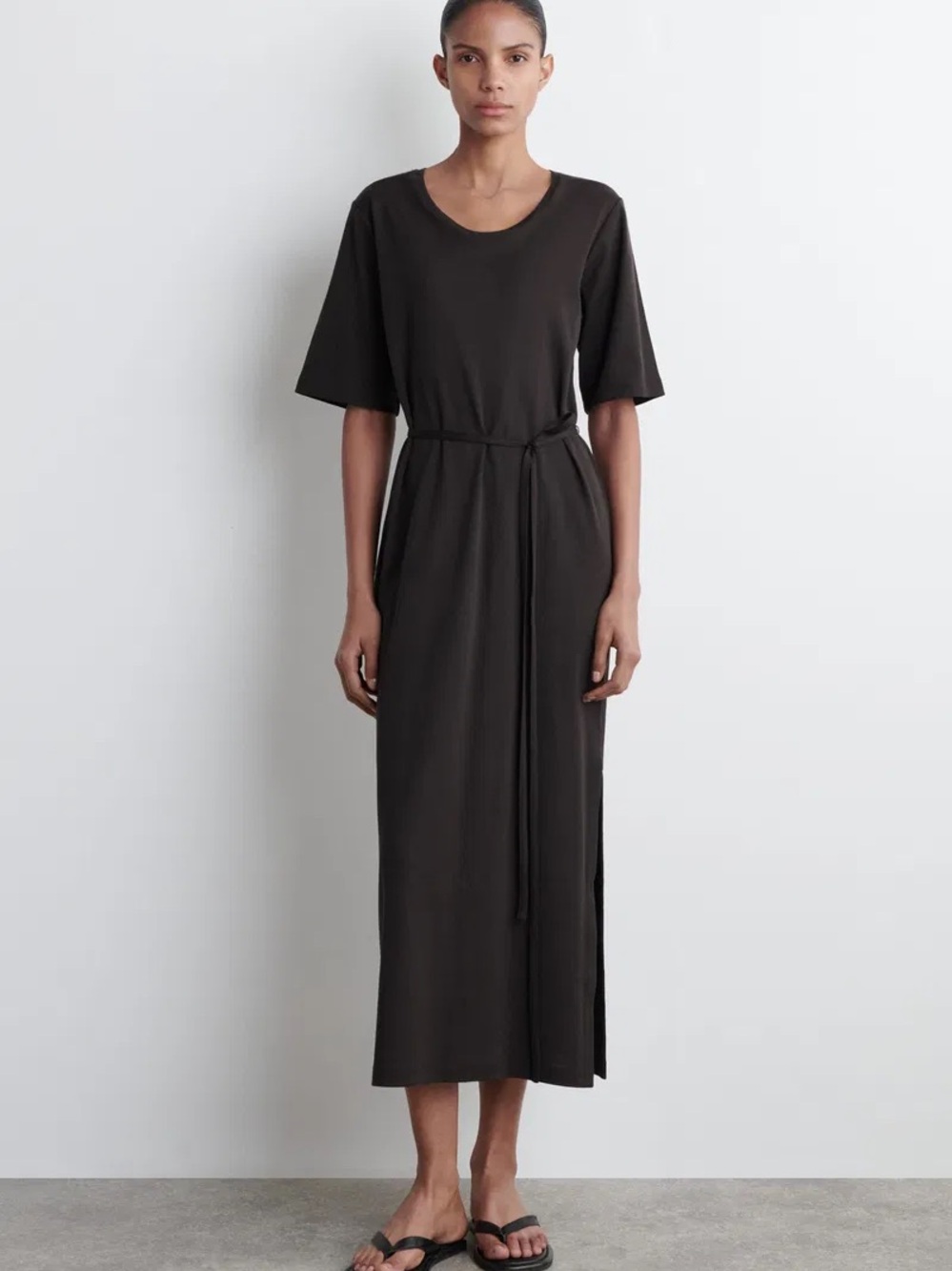 COS Belted Midi T-Shirt Dress